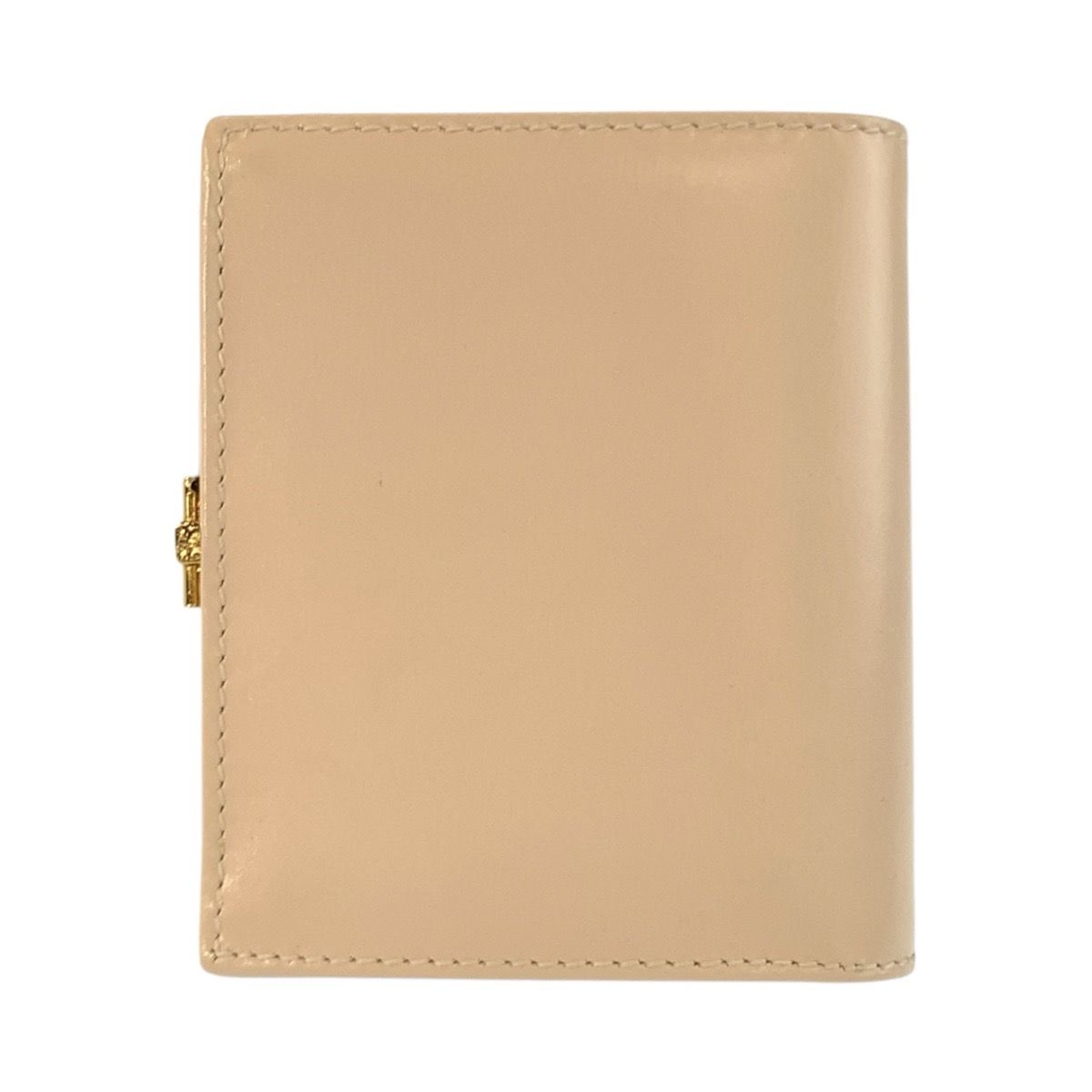 美品 GUCCI グッチ Gロゴ ベージュ ゴールド金具 レザー 035 2149 1848