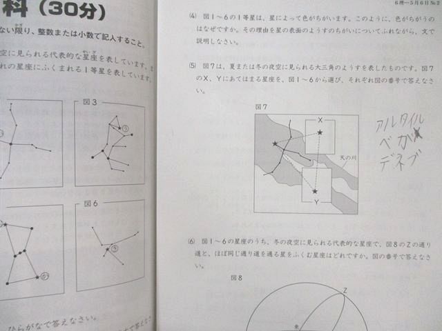 日能研 小6 全国公開模試 志望校選定テスト 2024年5月 国語/算数/理科