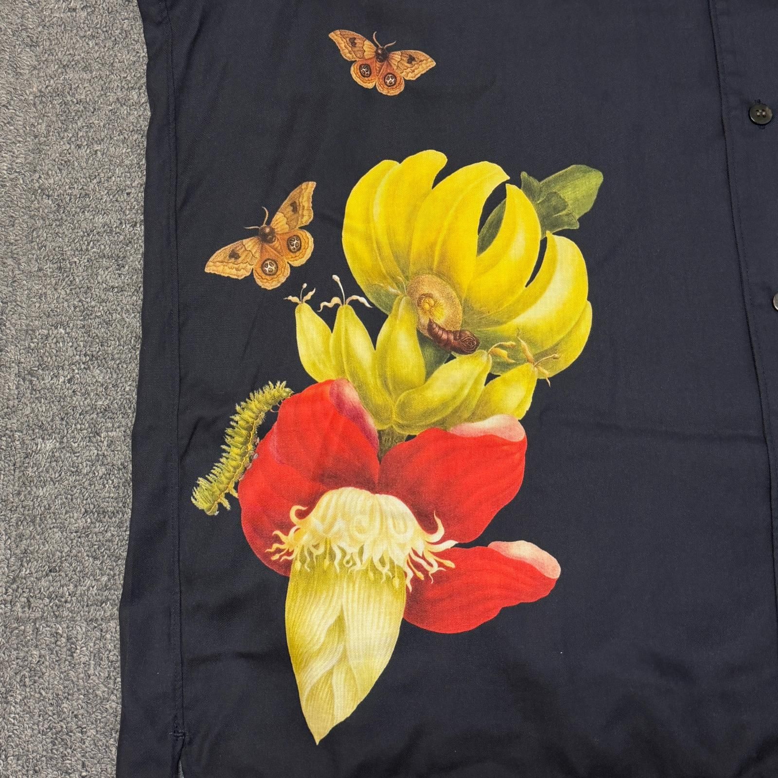 参考上代41800円 UNUSED 23SS Open Collar Printed Shirt オープン