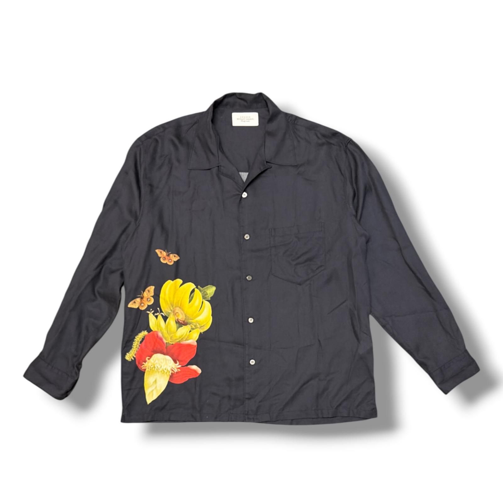 参考上代41800円 UNUSED 23SS Open Collar Printed Shirt オープン