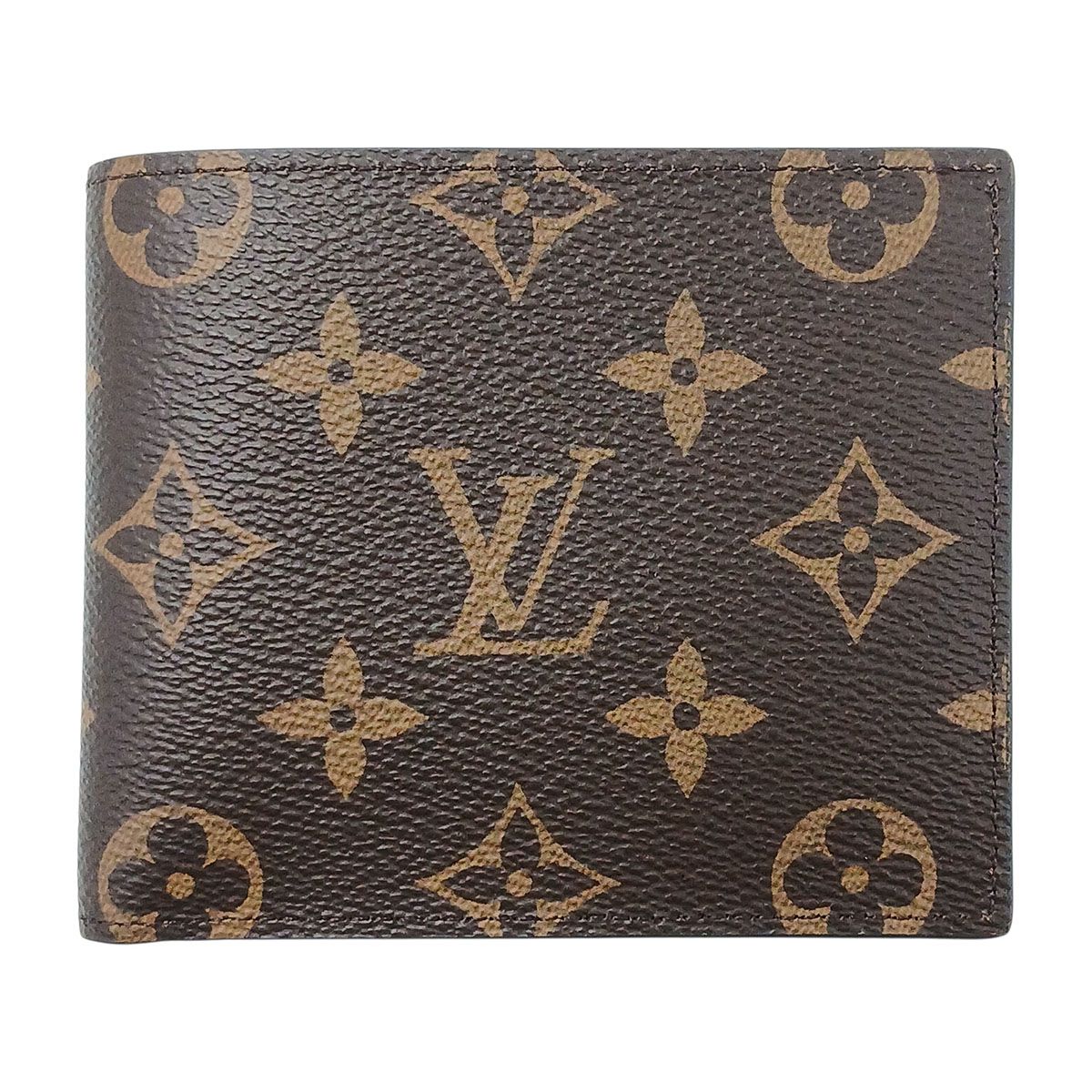 LOUIS VUITTON ルイ・ヴィトン ポルトフォイユ マルコ NM 二つ折り財布 M62288 メンズ モノグラム ブラウン 中古