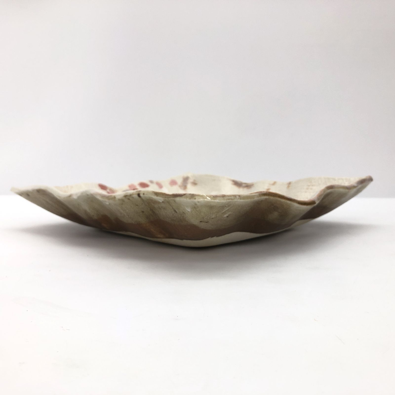 四角 皿 深い 陶器 スラマ陶器 手描き四角深皿 18x18 パピヨンブルー
