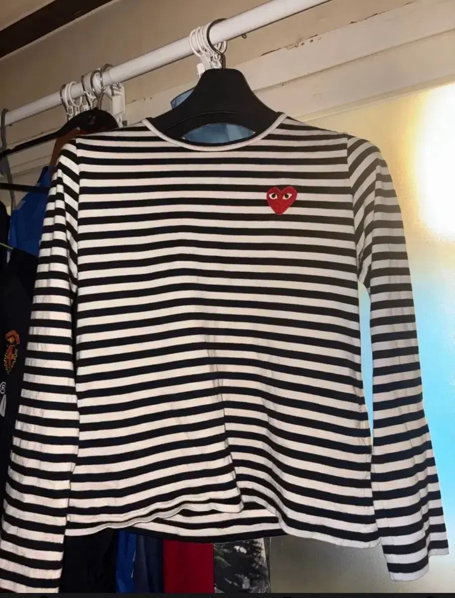 COMME des GARCONS ストライプ 長袖 Tシャツ