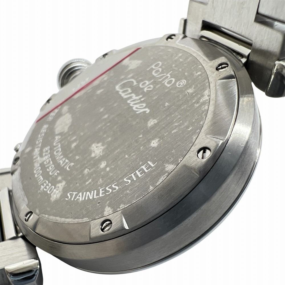 Cartier カルティエ パシャC ビッグデイト W31055M7 SS ホワイト