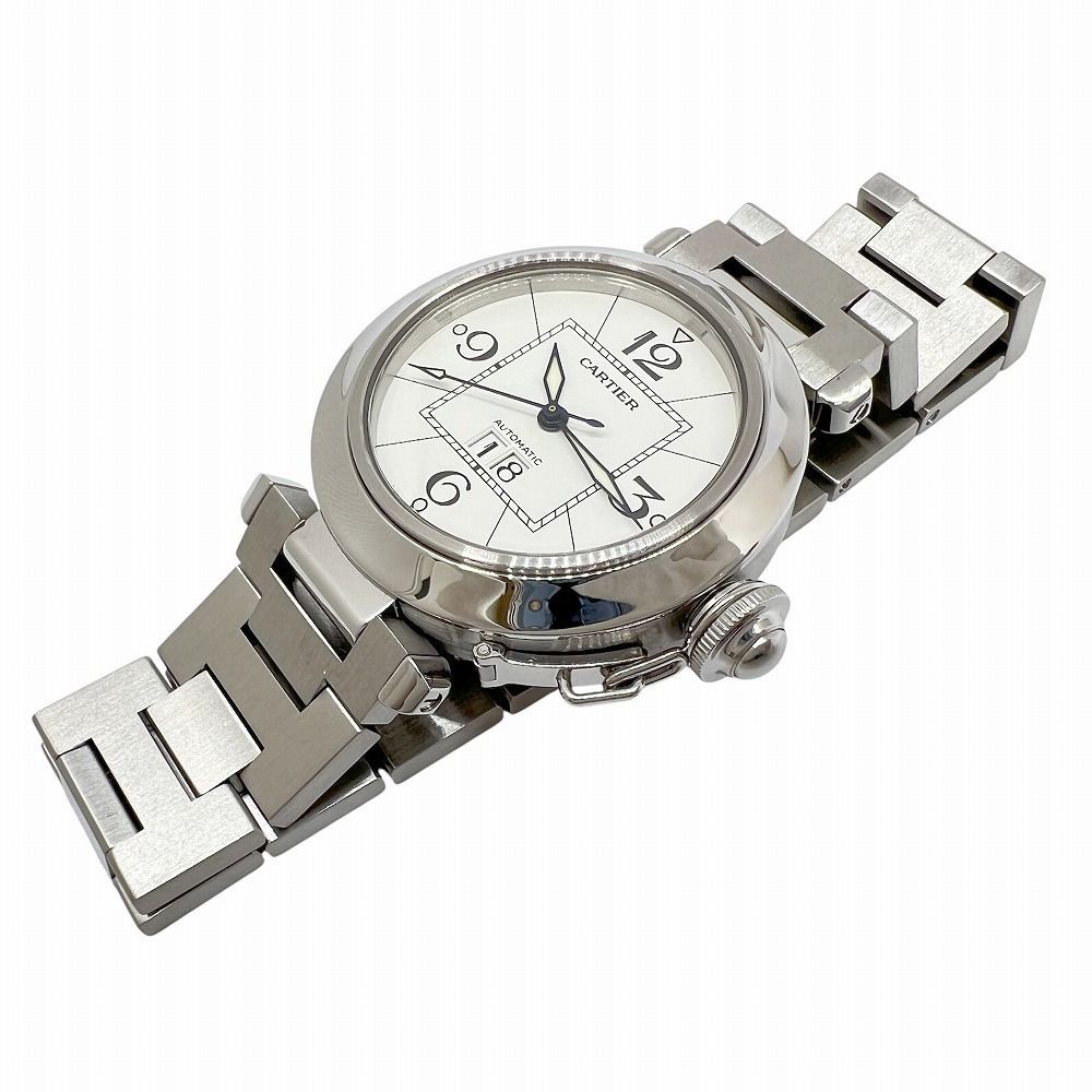 Cartier カルティエ パシャC ビッグデイト W31055M7 SS ホワイト