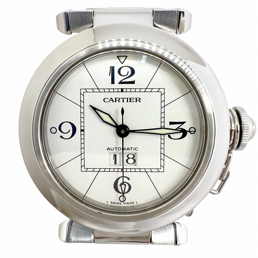Cartier カルティエ パシャC ビッグデイト W31055M7 SS ホワイト