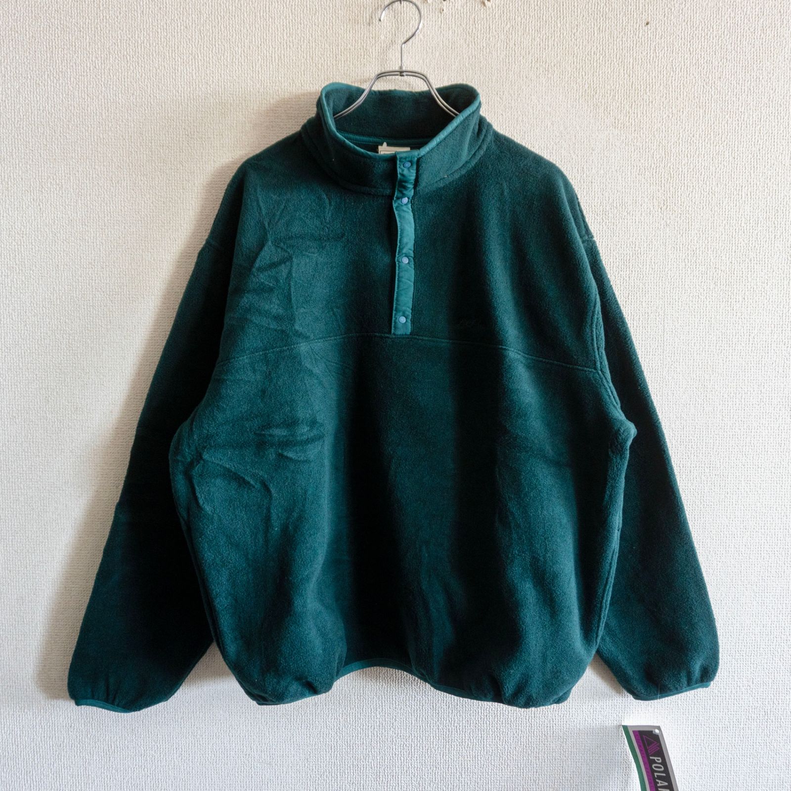 【デットストック/USA製】L.L.BEAN【筆記体ロゴ スナップＴ フリース プルオーバー】Ｌ エルエルビーン s2607071