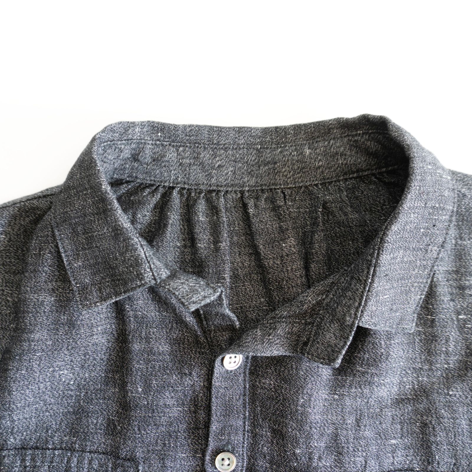 美品】PORTER CLASSIC【BRESSON LINEN LONG SMOCK SHIRT】2 プル