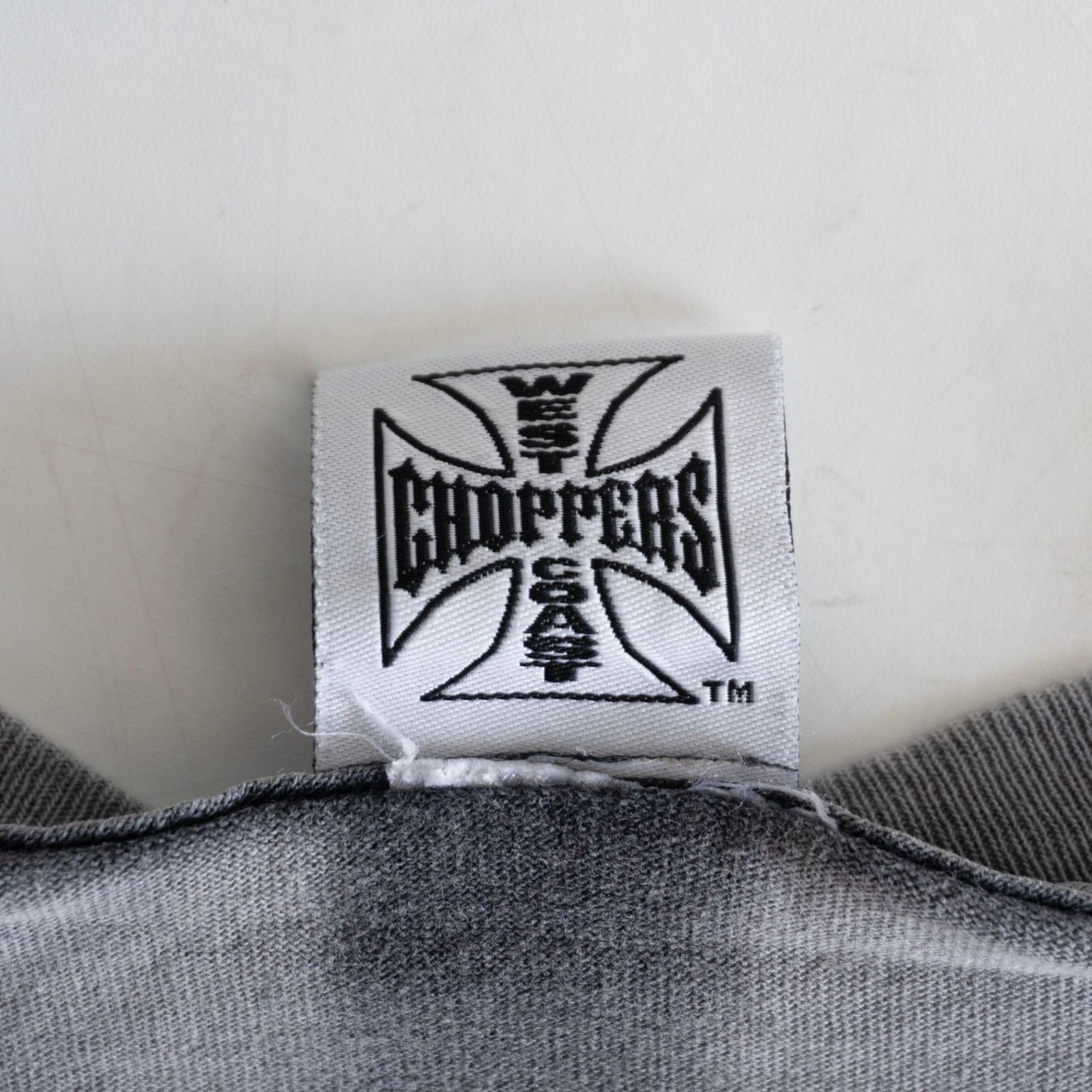 希少】West Coast Choppers【アイアンクロス フレイム スカル】Tシャツ