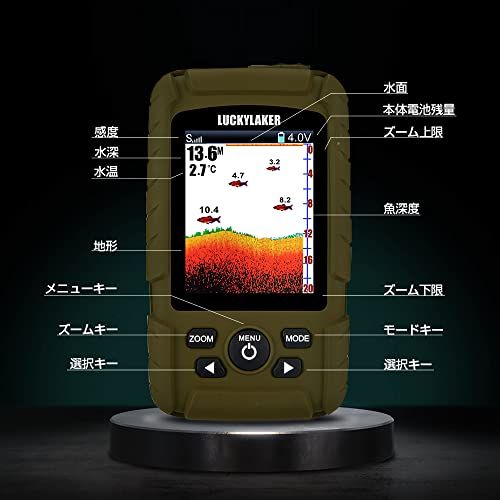 LUCKYLAKER ポータブル ボート 魚群探知機 海 防水 魚探 船 カヤック sup バス釣り ワカサギ釣り 小型 釣り★m 3d2ec0c8