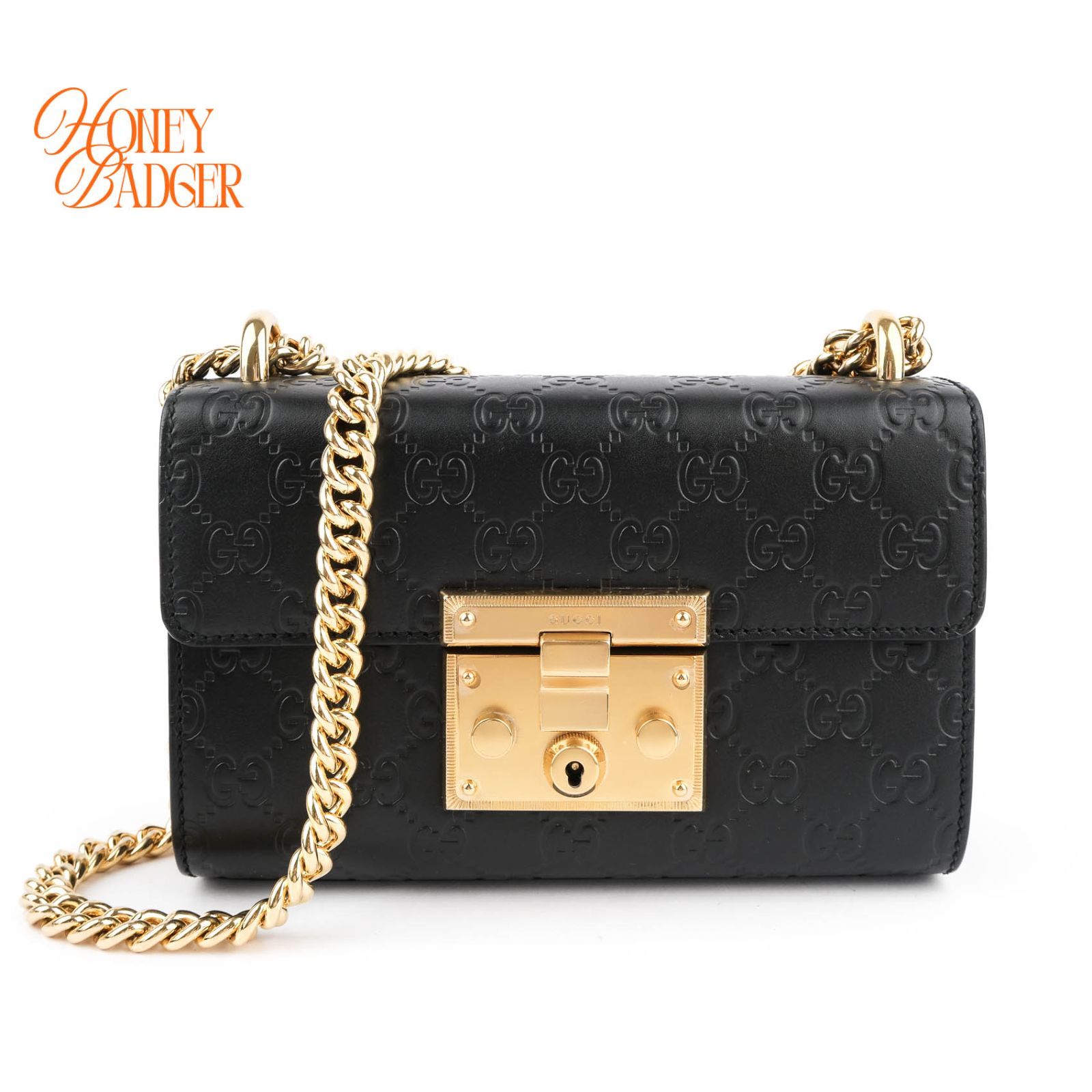 極上外観・保護シール付】グッチ GUCCI パドロック GGシグネチャー 