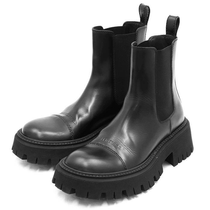 BALENCIAGA バレンシアガ レザー サイドゴアブーツ 40 美品】BALENCIAGA バレンシアガ ブーツ TRACTOR トラクター レザー