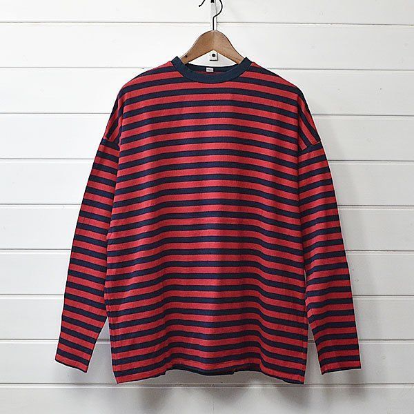 journal standard luxe 20th ボーダーテンジク プリントBig プルオーバー カットソー ジャーナルスタンダード ラックス Tシャツ｜25f0562