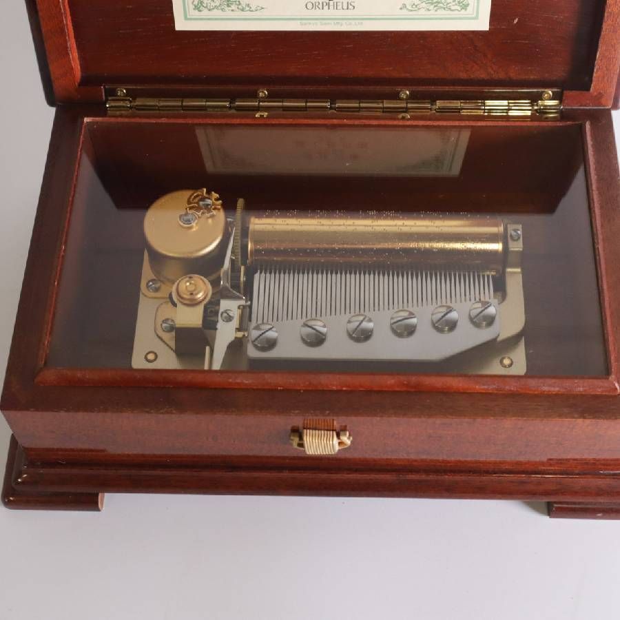 動作品】 Sankyo ORPHEUS オルゴール 50弁 シリンダーオルゴール 波浮