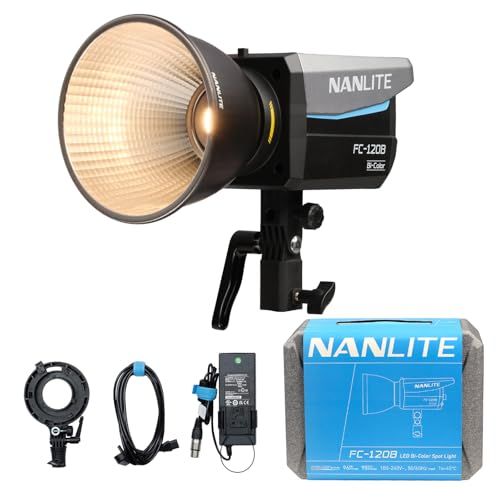 NANLITE FC-120B 撮影用ライト 高出力145W 色温度2700-6500K CRI96 TLCI98 バイカラー 12種類照明効果 静音 アプリ操作 USB-PD給電対応 ボーエンズマウント ビデオライト 撮影補助光 定常光 LEDスタジオラmt