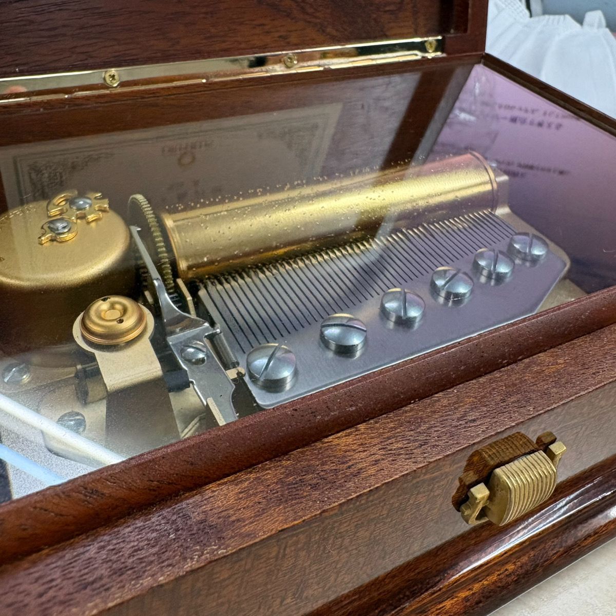 動作品】 Sankyo ORPHEUS オルゴール 50弁 シリンダーオルゴール 波浮