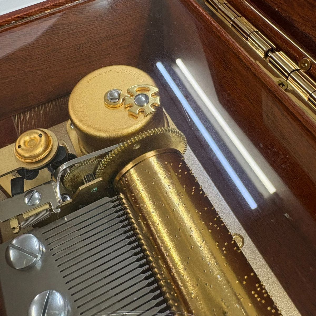 動作品】 Sankyo ORPHEUS オルゴール 50弁 シリンダーオルゴール 波浮