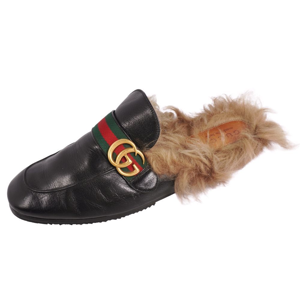 美品 グッチ GUCCI スリッパ サンダル プリンスタウン GGマーモント ウ