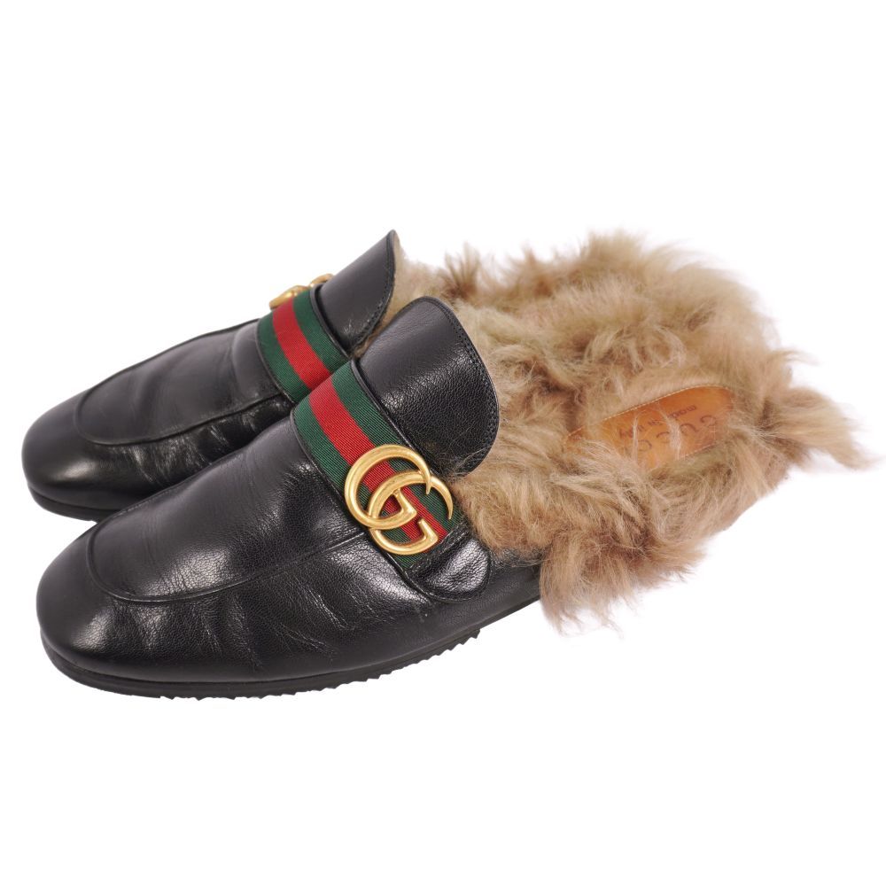 美品 グッチ GUCCI スリッパ サンダル プリンスタウン GGマーモント ウ