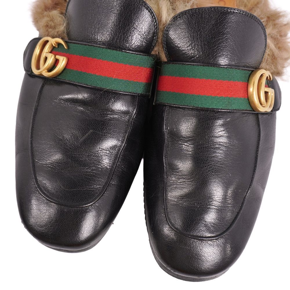 美品 グッチ GUCCI スリッパ サンダル プリンスタウン GGマーモント ウ
