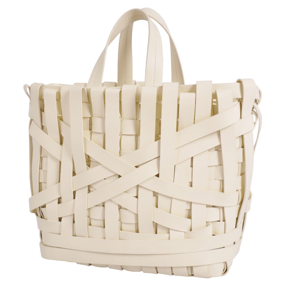 美品 ジルサンダー JIL SANDER バッグ WOVEN TOTE MEDI