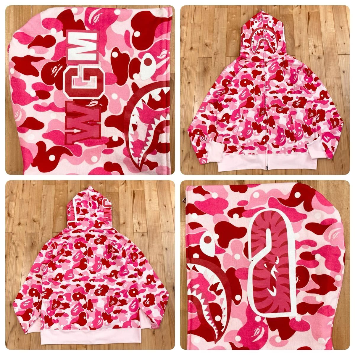 2XL DOT ABC CAMO PINK シャーク パーカー shark full zip hoodie a