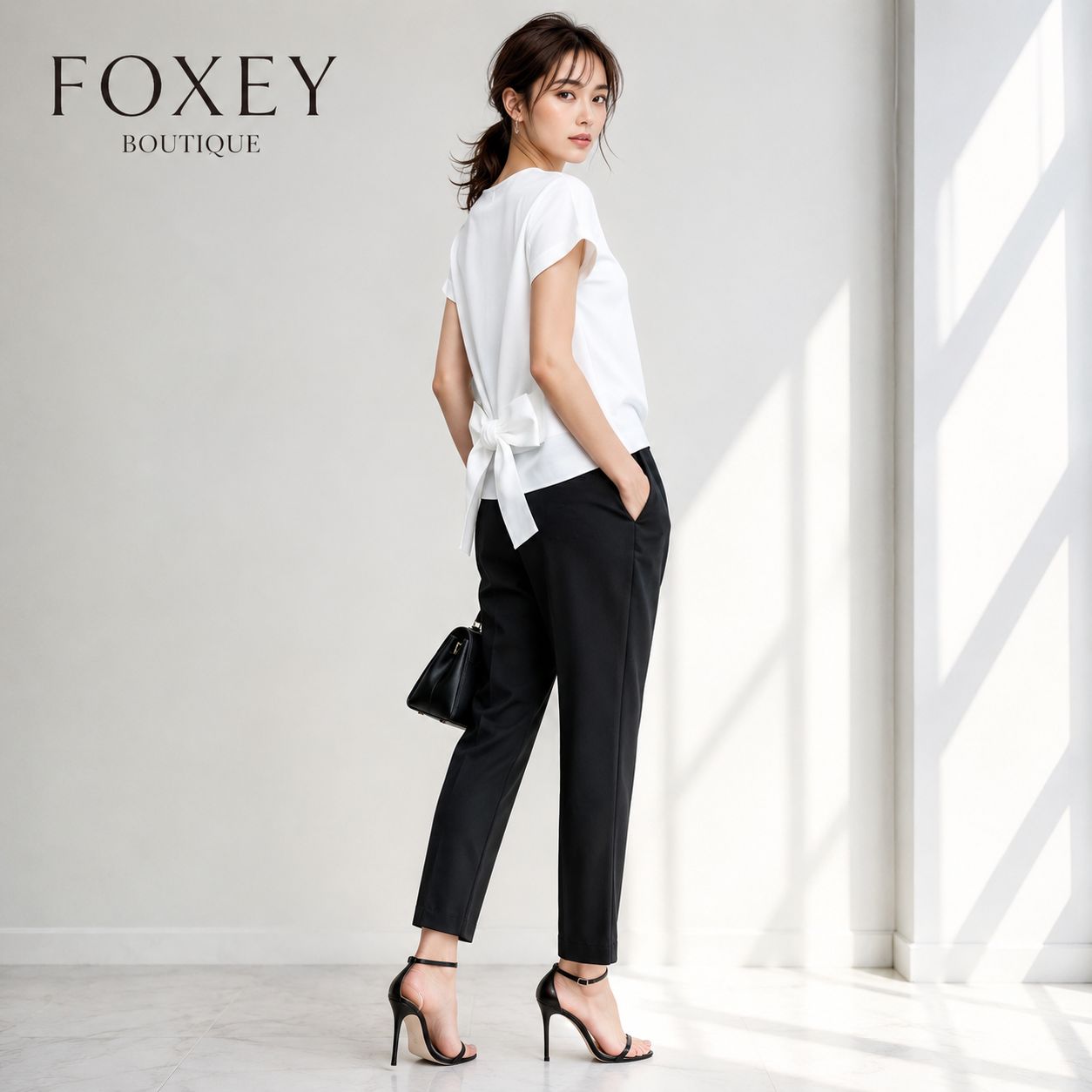 美品 / 振り向くと可憐なバックリボン】FOXEY BOUTIQUE 39516 