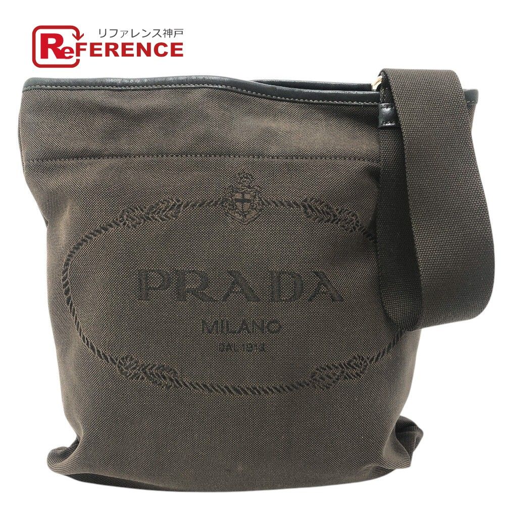 PRADA プラダ ショルダーバッグ ロゴ ジャガード VA0655 キャンバス ブラウン