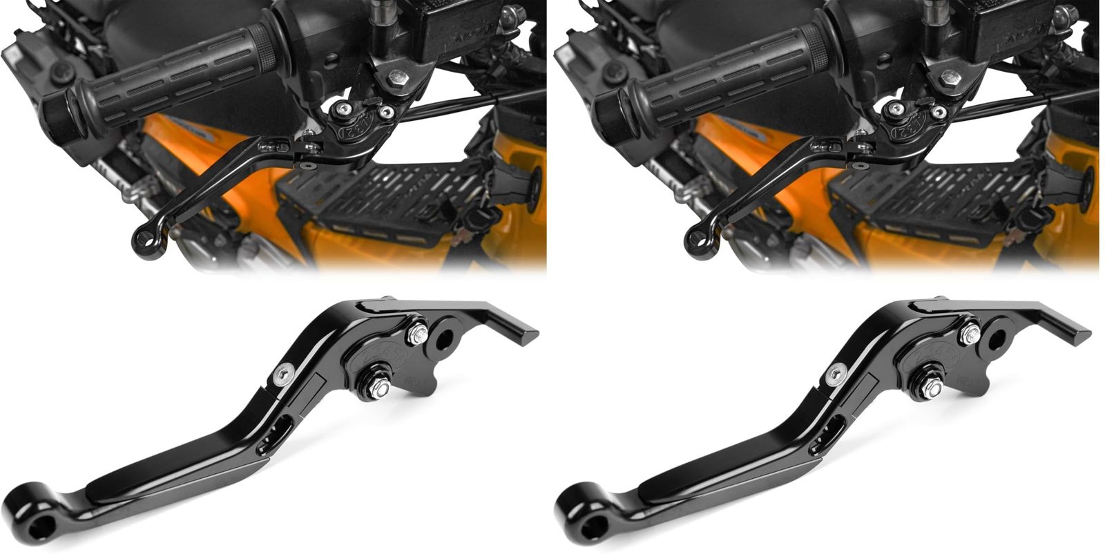 ブレーキレバー 可倒式 クロスカブCC110 ハンターカブCT125対応6段階可調 cnc アルミ ブレーキレバーポジション調整可能な クロスカブ110 ja60 ハンターカブct125 ja65カスタムパーツ (ブレーキレバーブラック) ( 7740e0ba