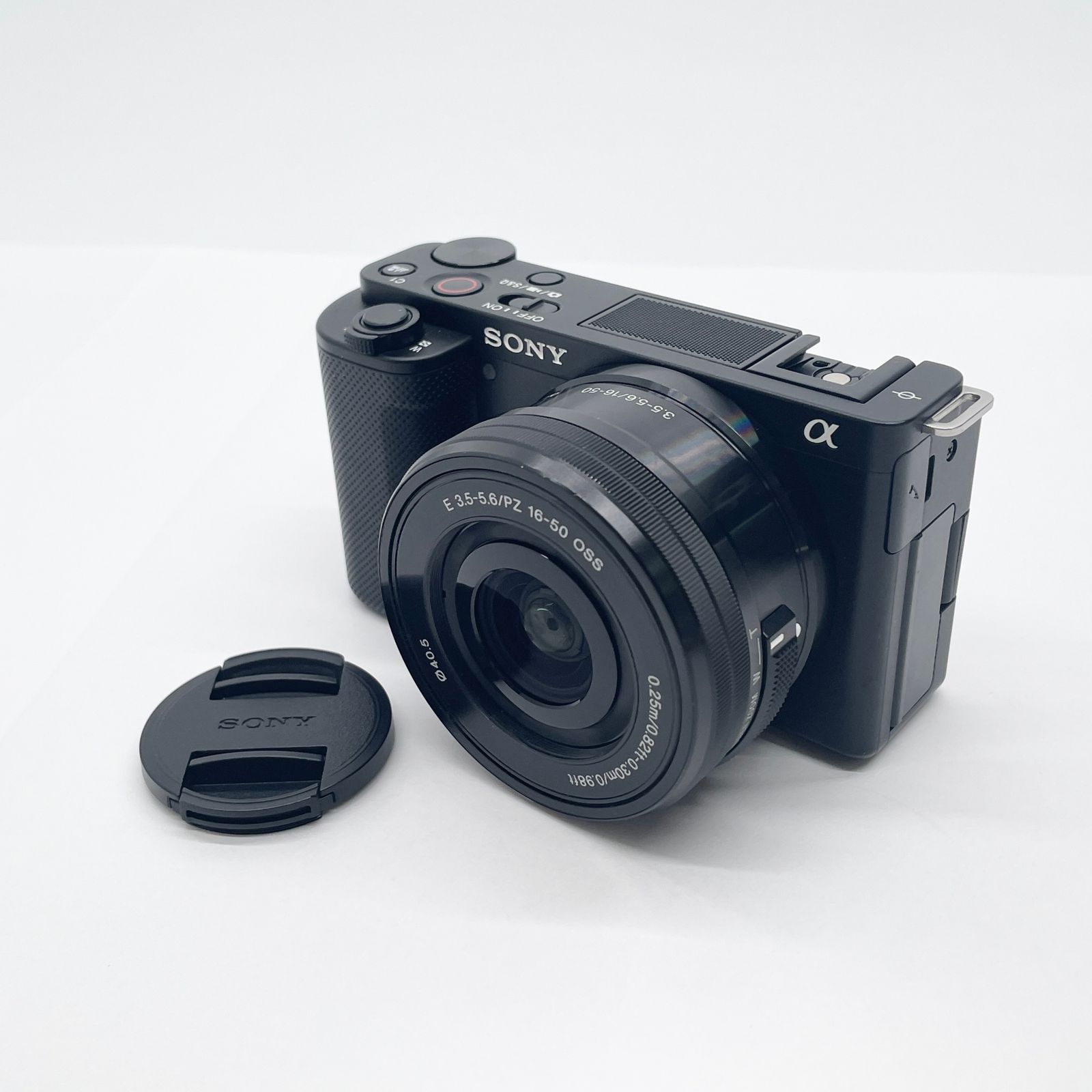 美品 SONY VLOGCAM ZV-E10L E PZ 16-50mm F3.5-5.6 OSS SELP1650 パワーズームレンズキット ブラック【C8367-60】