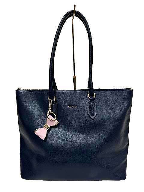 FURLA フルラ トートバッグ ハンドバッグ チャーム付 レザー FURLA 