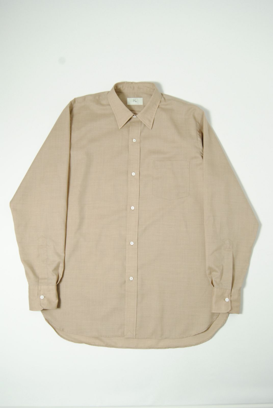 HERILL Cotton cashmere Regular collar ヘリル コットン カシミア レギュラーカラー シャツ ベージュ 3 18,500円