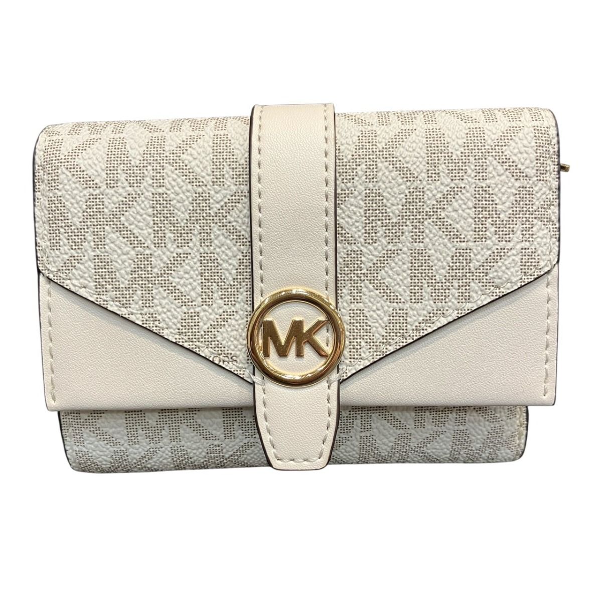 マイケルコース Michael Kors エンベロープ トライフォールド ウォレット MKシグネチャー 三つ折り財布 PVC 35S5GGRE6B レディース