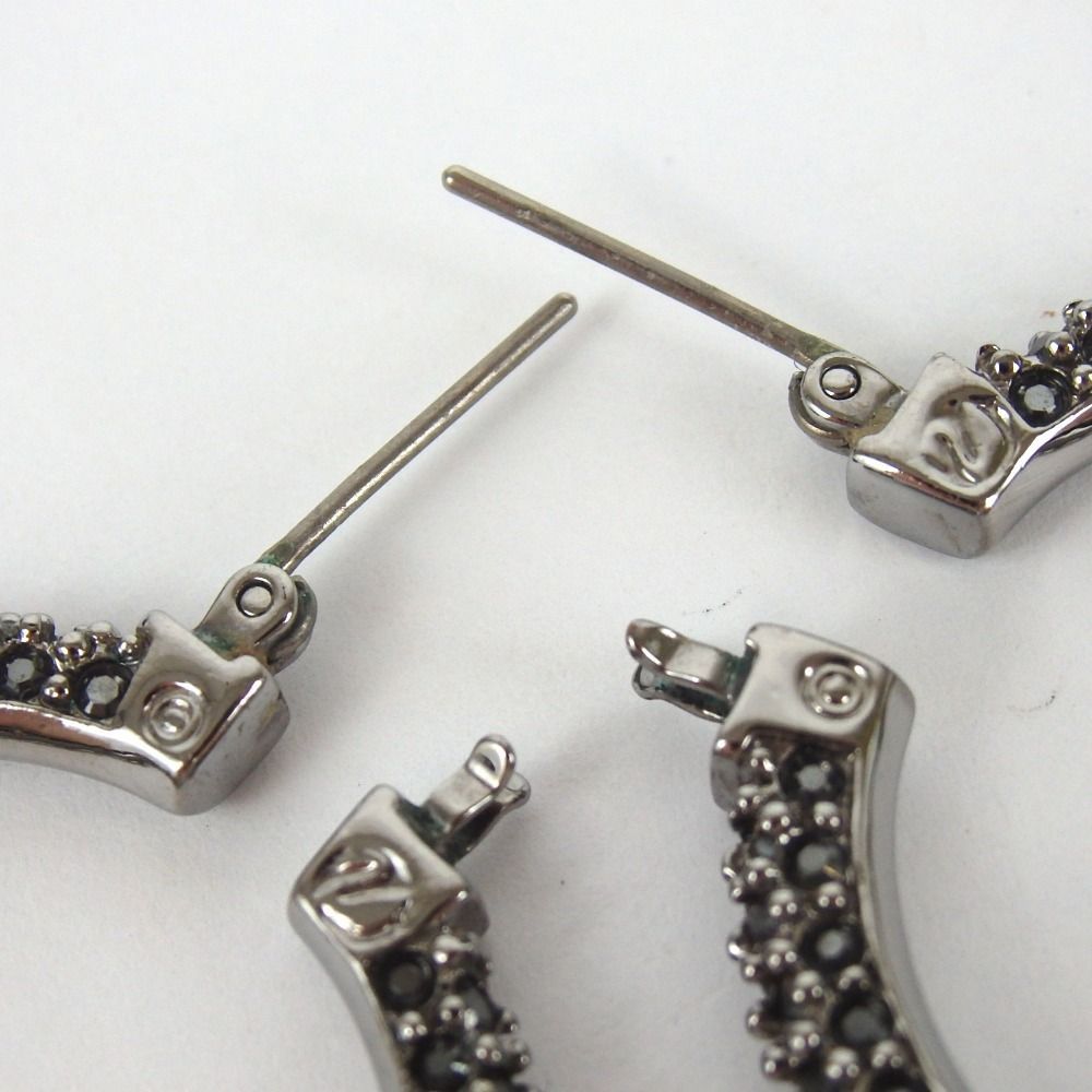 SWAROVSKI スワロフスキー フープ ピアス クリスタル メッキ 29-538(9