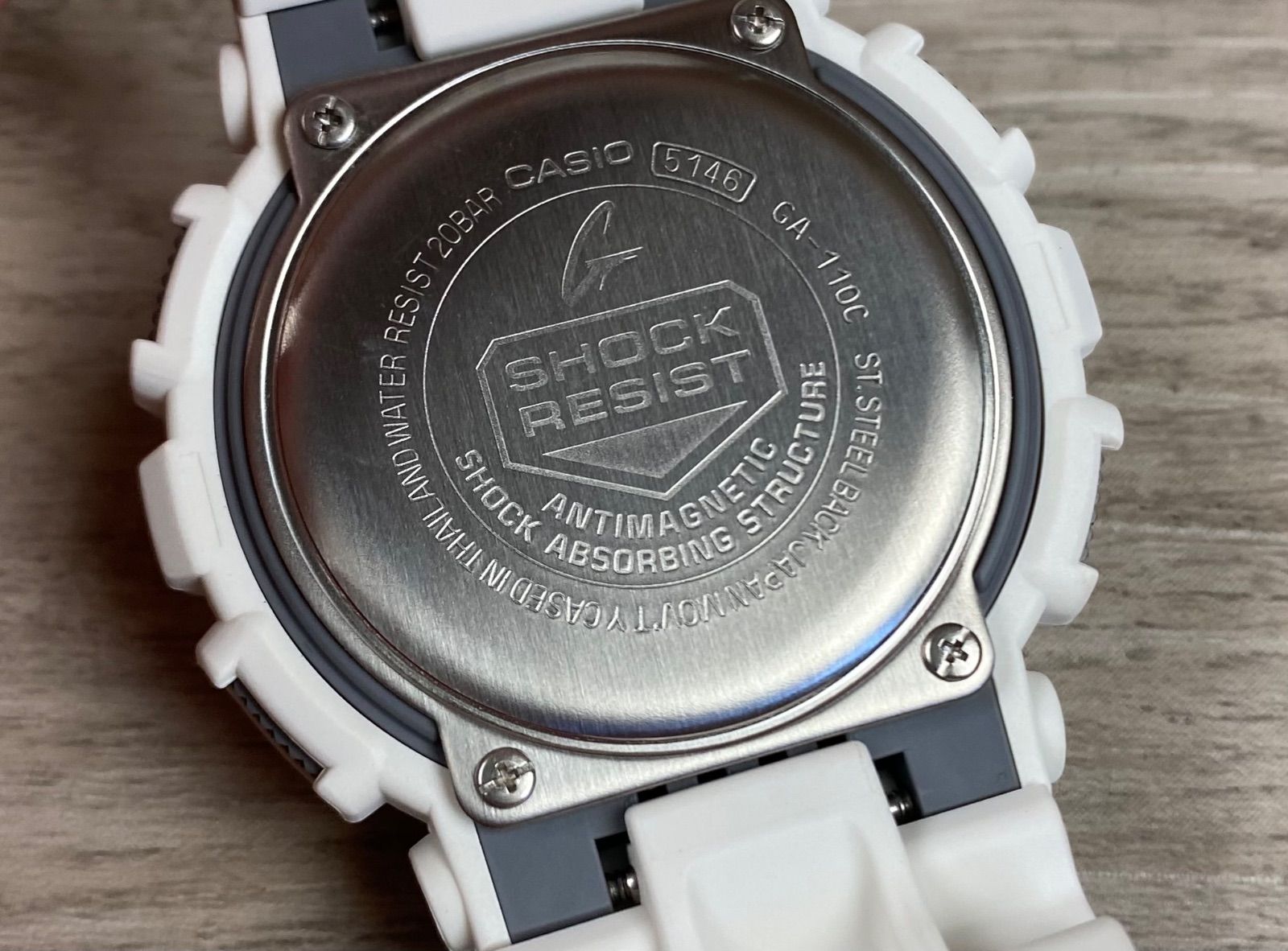 CASIO】G-SHOCK デジタル腕時計 GA-110C 5146 ホワイト ジャンク品