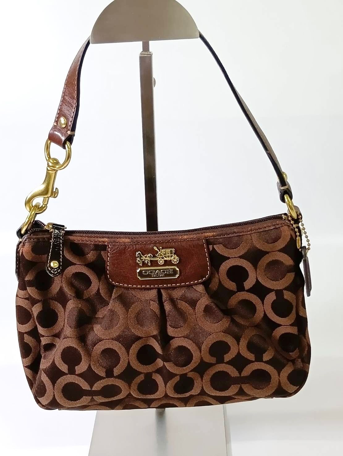 COACH コーチ マディソン オプアート アクセサリーポーチ ミニバッグ