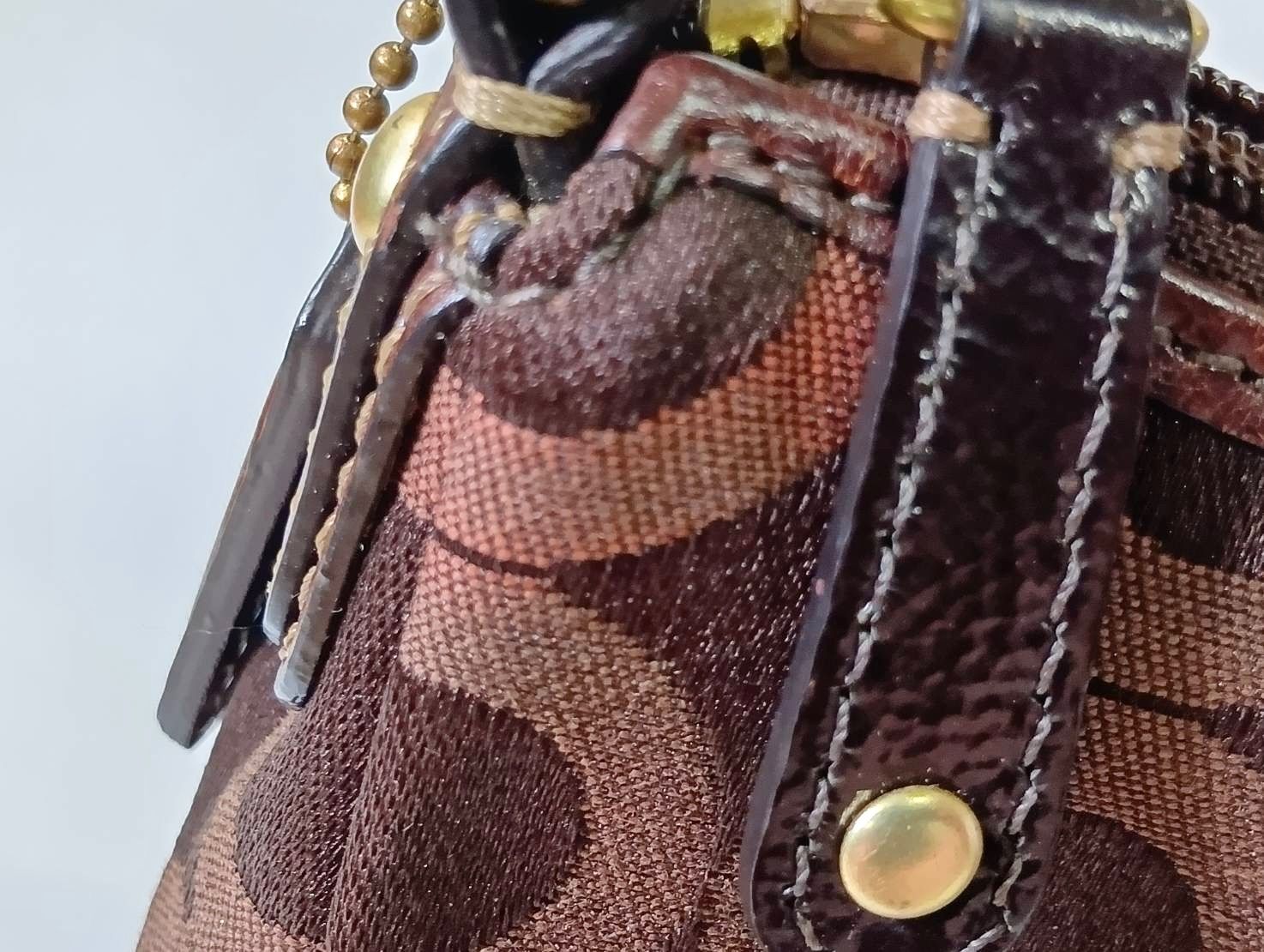 COACH コーチ マディソン オプアート アクセサリーポーチ ミニバッグ