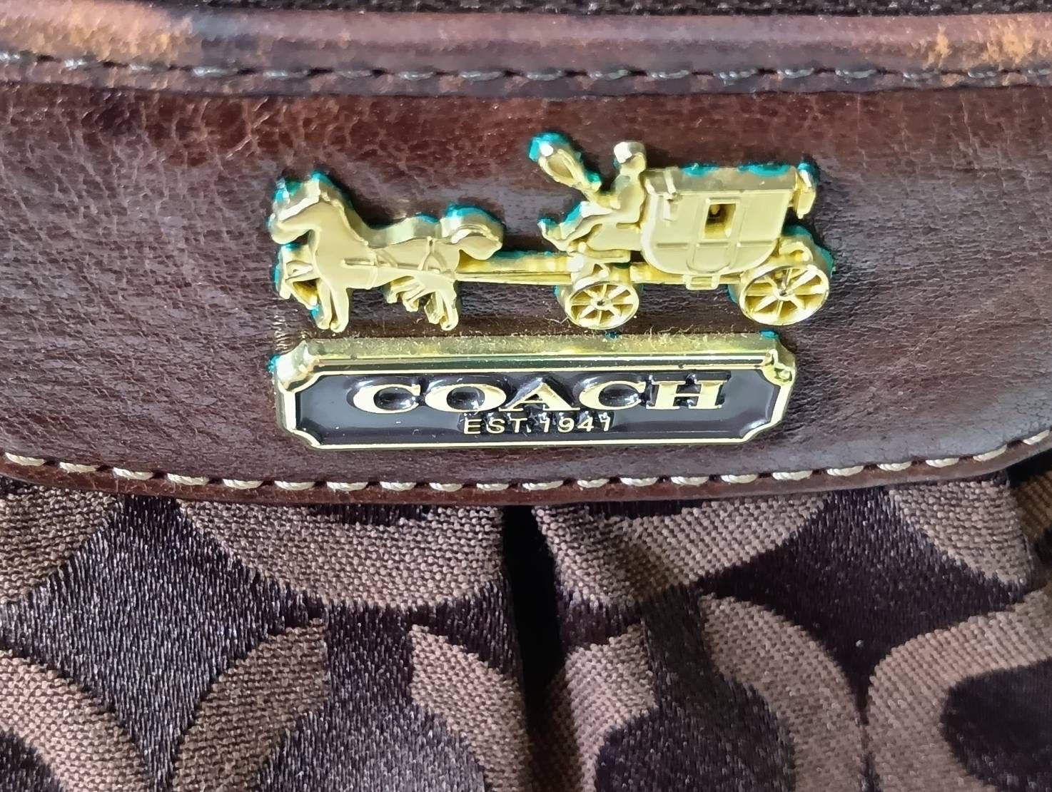 COACH コーチ マディソン オプアート アクセサリーポーチ ミニバッグ