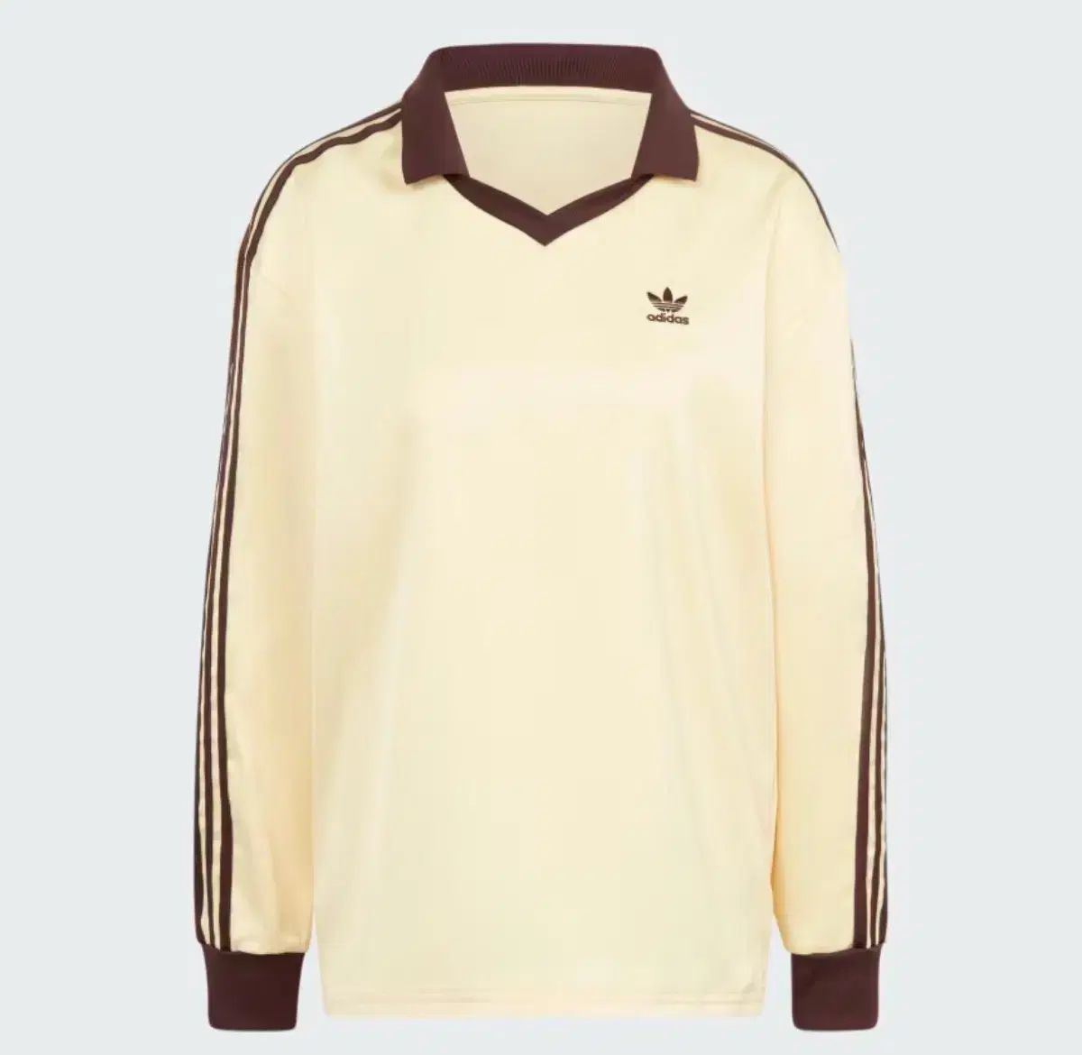 アディダス 3-ストライプ サテン ロング スリーブ Tシャツ