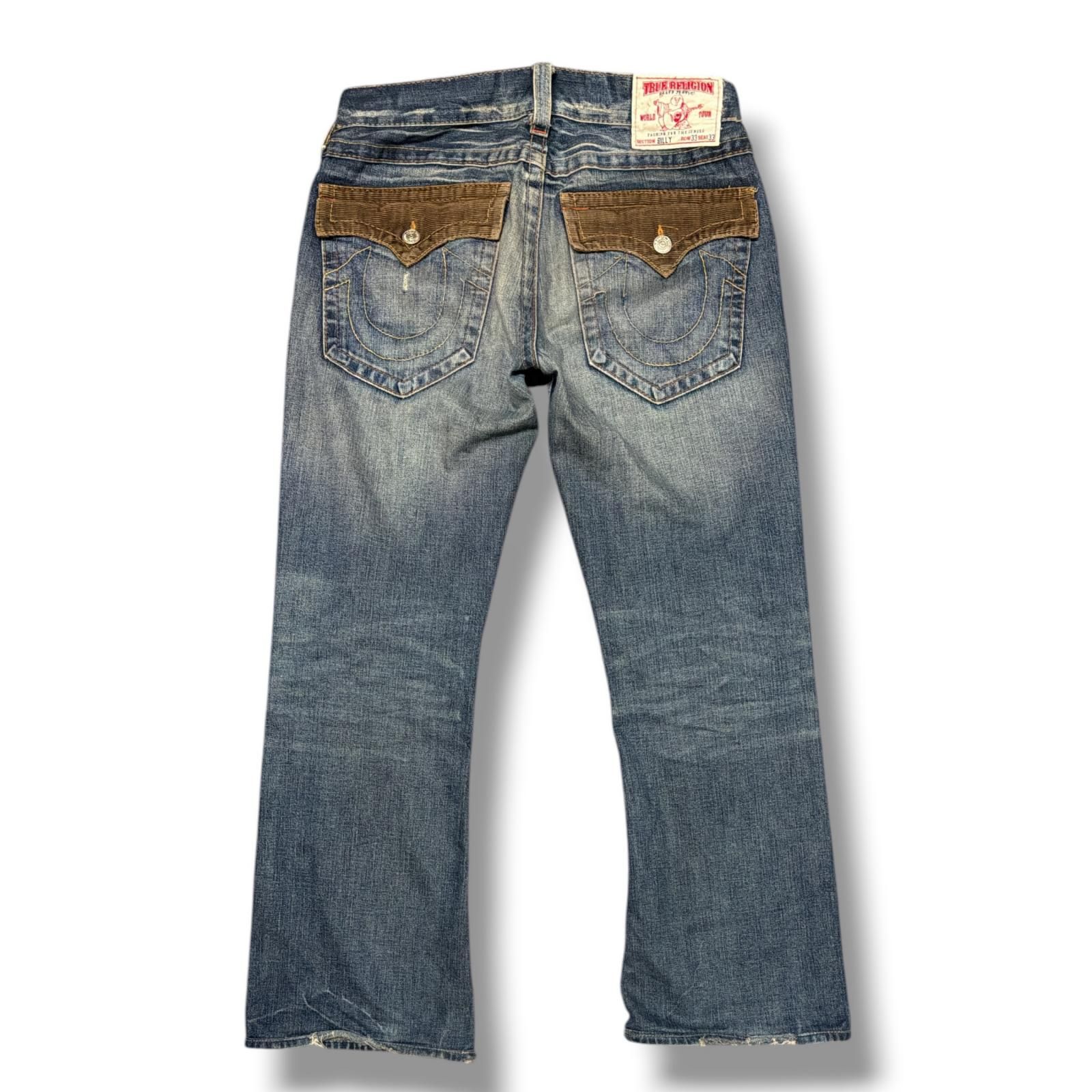 TRUE RELIGION トゥルーレリジョン　デニム　コーデュロイ TRUE RELIGION BILLY コーデュロイフラップデニムパンツ ジーンズ