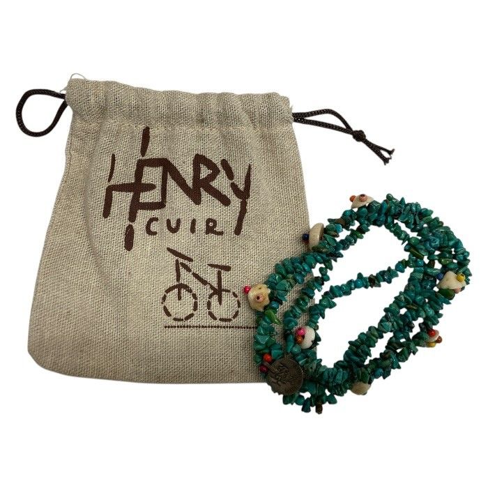 Henry cuir/アンリークイール/ターコイズネックレス/ブルー系/グリーン