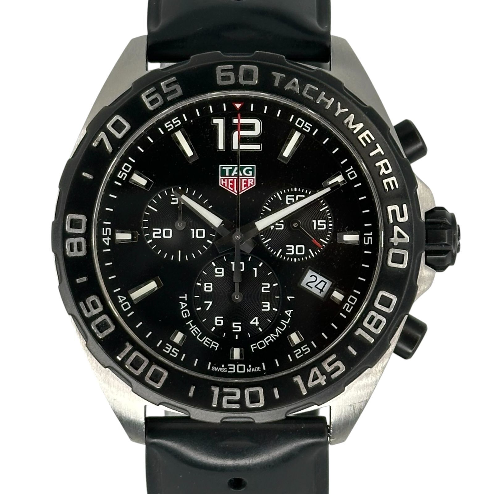 【TAG Heuer】 タグホイヤー フォーミュラ1 CAZ1010.FT8024 クロノグラフ 41mm 黒文字盤 ブラック文字盤 SS ステンレススチール クォーツ メンズ 腕時計 時計 【中古】 USED-B 【9304】 86,900円