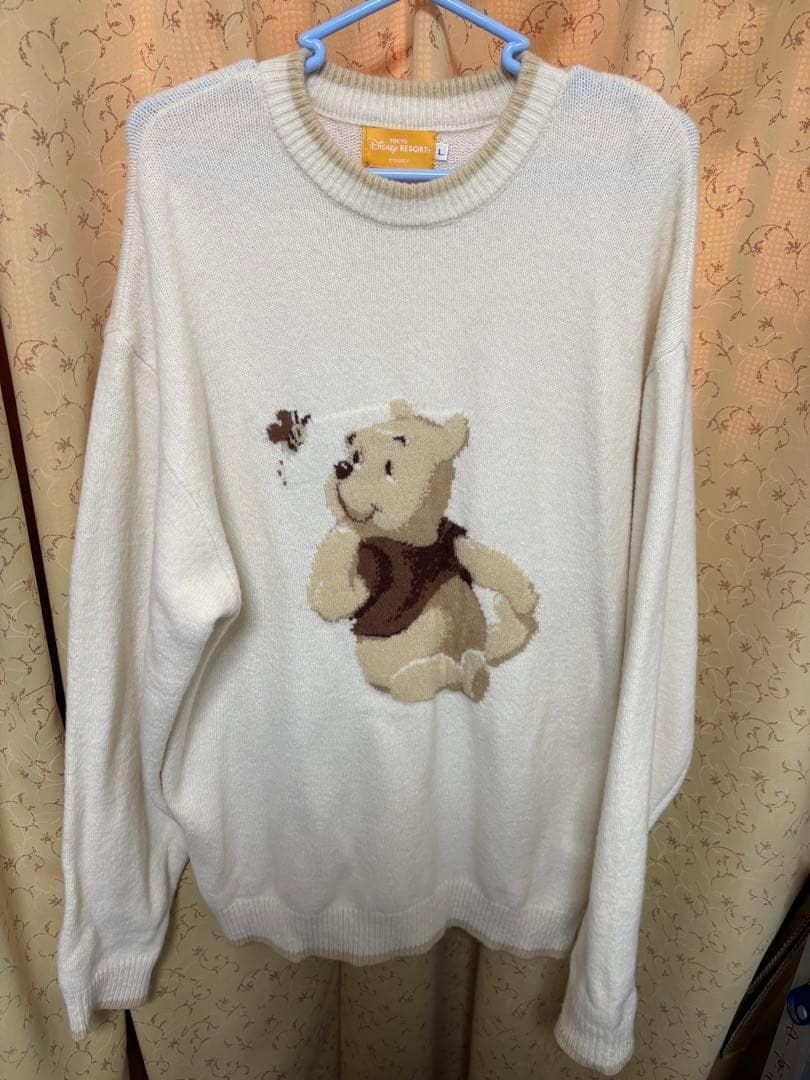 東京ディズニーリゾート くまのプーさん ニット セーター 白 L サイズ