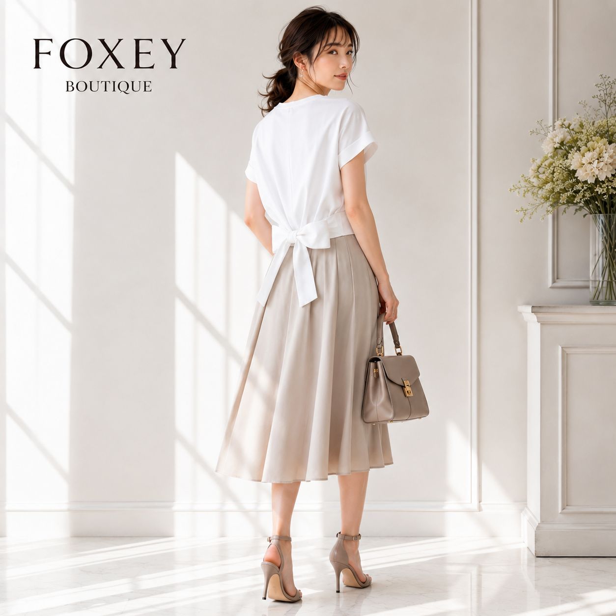 美品 / 振り向くと可憐なバックリボン】FOXEY BOUTIQUE 39516 