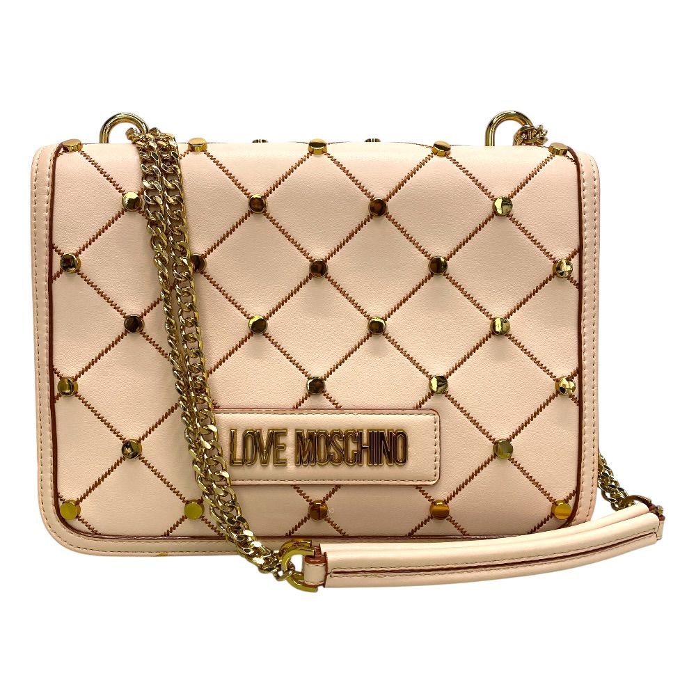 Love Moschino ラブモスキーノ チェーン スタッズ クロスボディバッグ