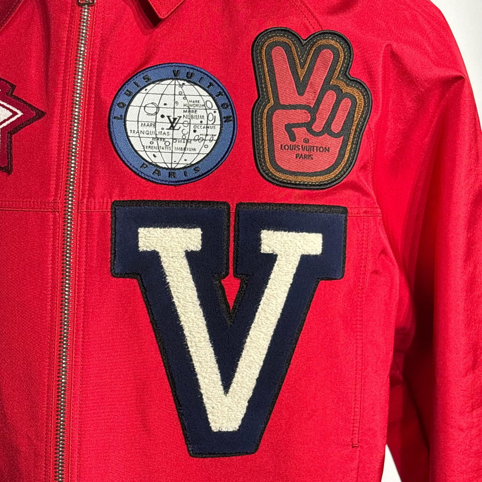 LOUIS VUITTON ルイヴィトン ワッペンジップジャケット メンズ46（約S