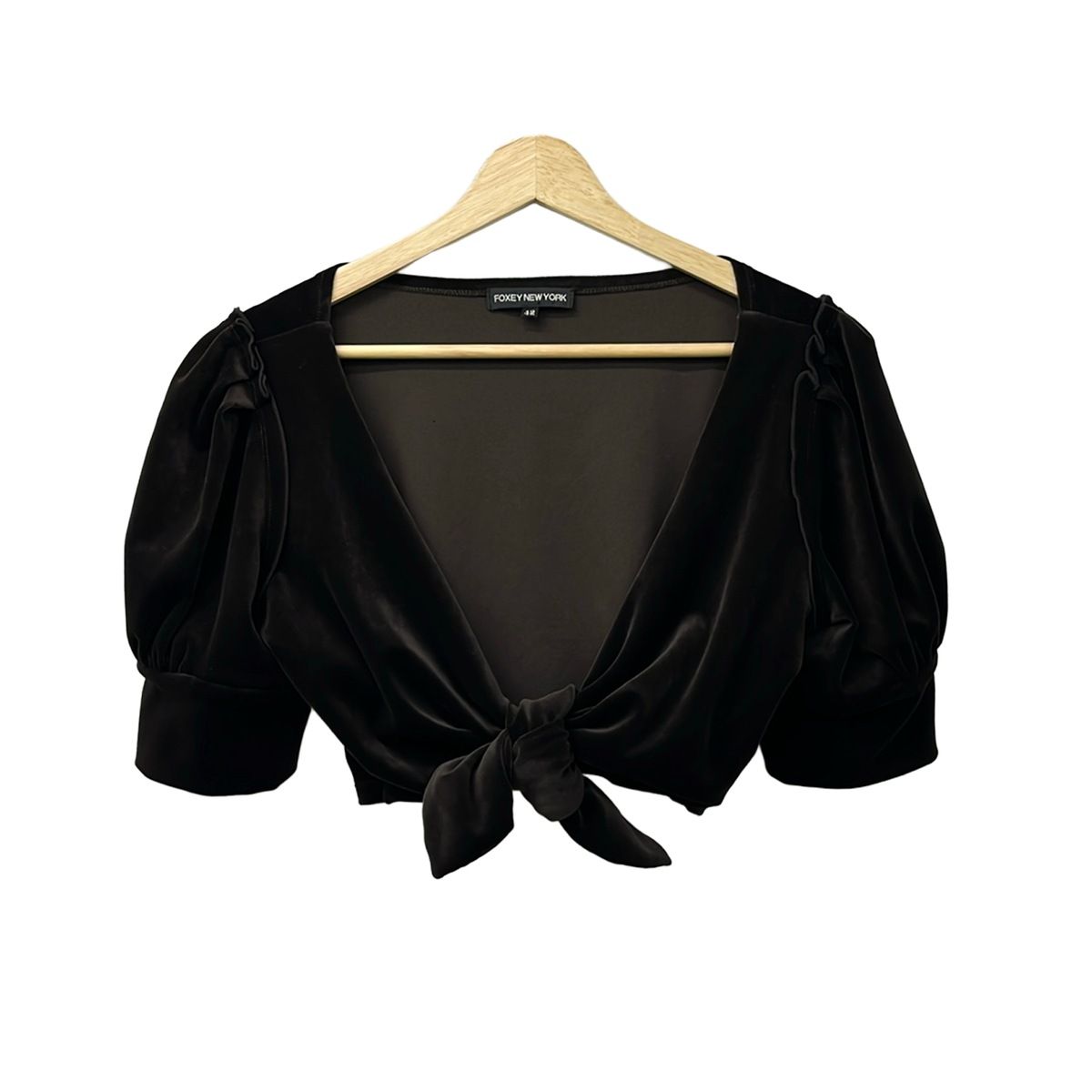 FOXEY NEWYORK フォクシーニューヨーク ボレロ 総フリル 黒 結婚式 FOXEY NEW YORK(フォクシーニューヨーク) ボレロ サイズ42 L