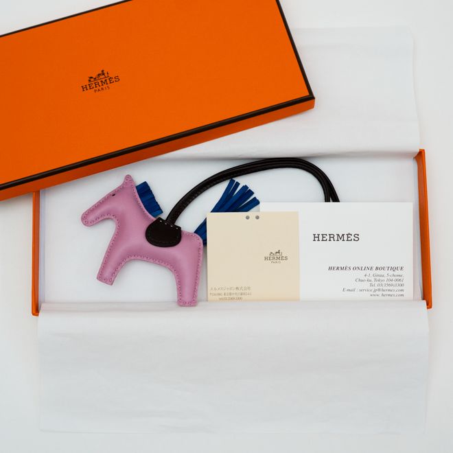 HERMES エルメス ロデオチャーム PM バッグチャーム ピンクパープル