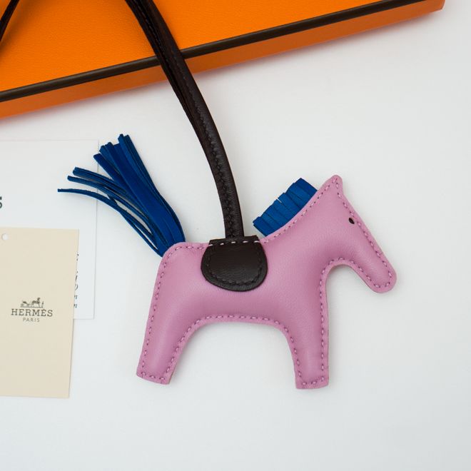 HERMES エルメス ロデオチャーム PM バッグチャーム ピンクパープル