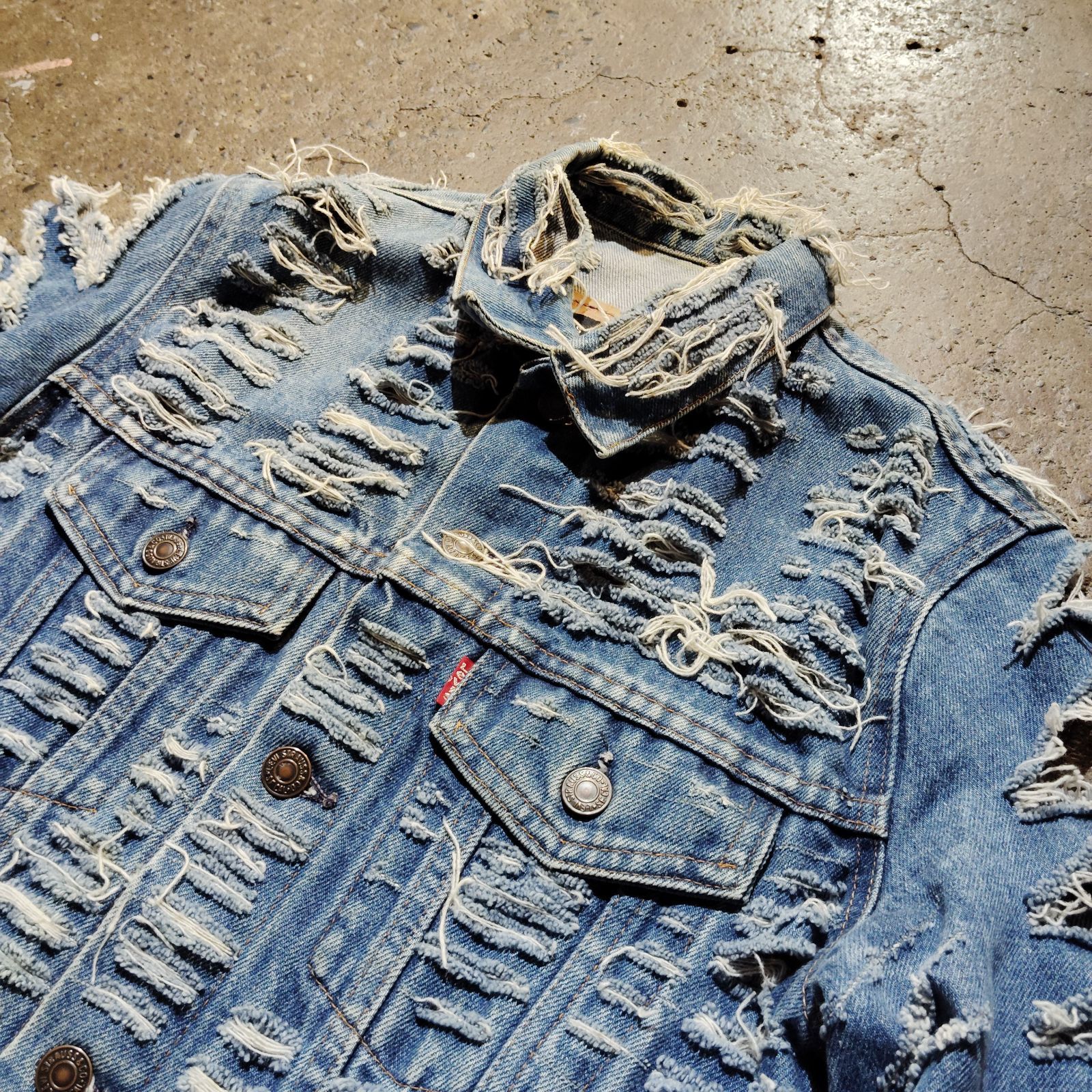 LEVI'S Lamis Khamis ハードダメージ加工 デニムジャケット リーバイス
